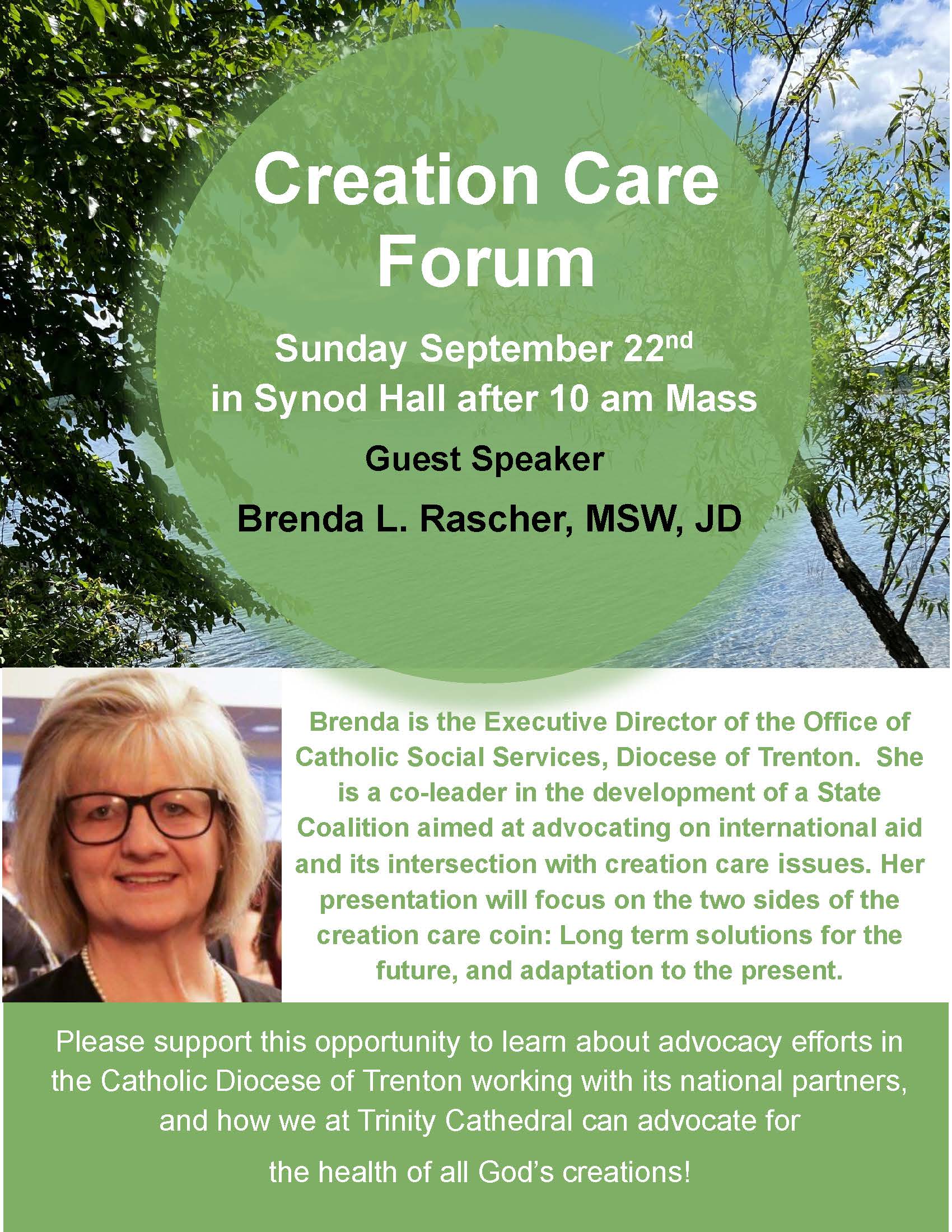 Creation Care Forum – September 22, 2024