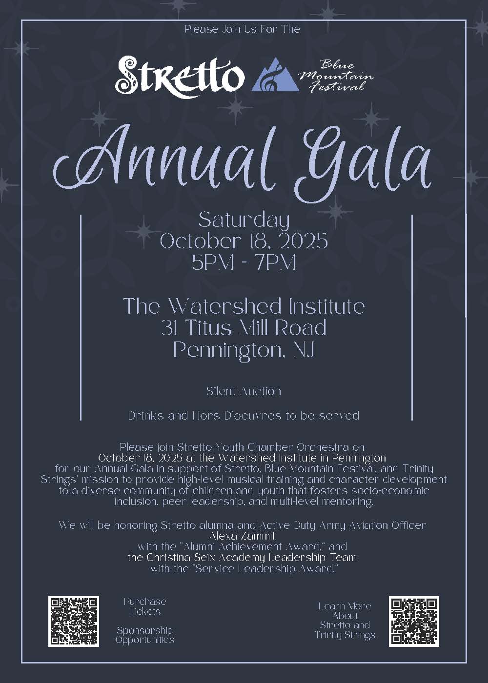 Support the Stretto Youth Chamber Orchestra and the Trinity Strings at their Annual Gala