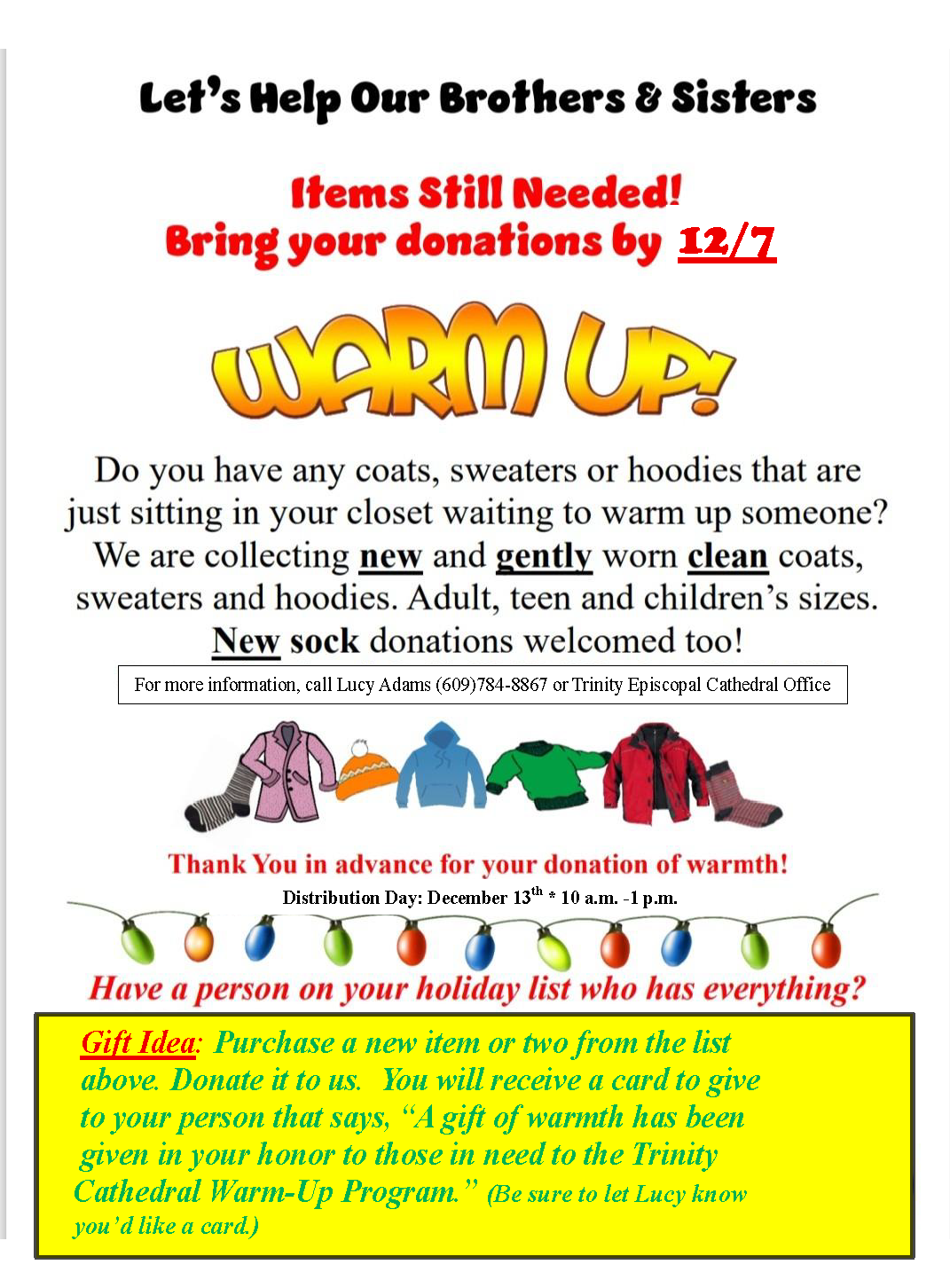 Fall/Winter 2025 Clothing Drive