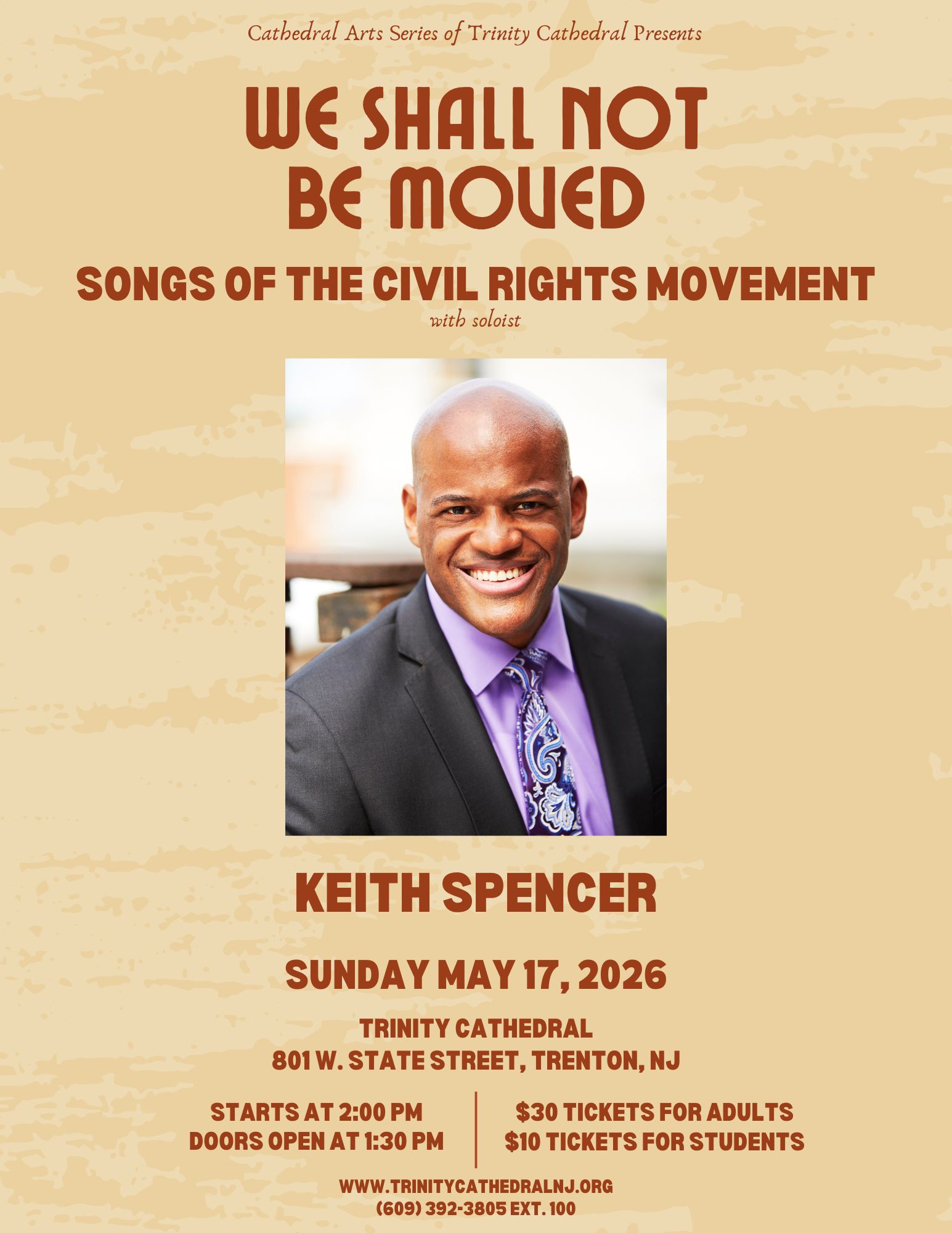 Keith Spencer returns to Trinity Cathedral May 16th