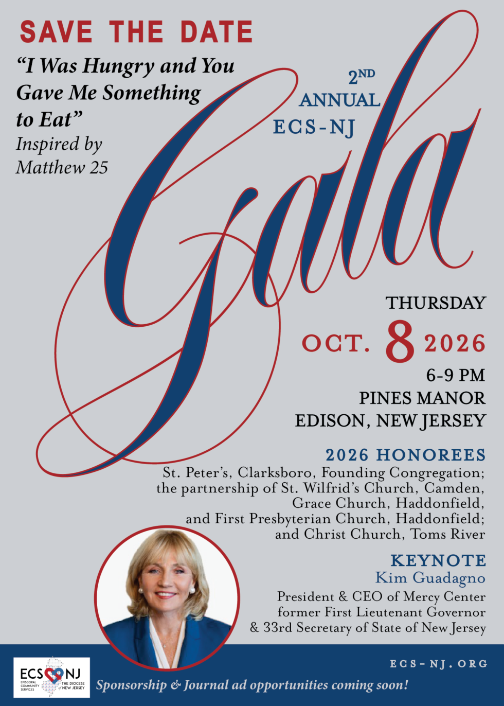 2nd Annual ECS-NJ Gala ~ October 8, 2026